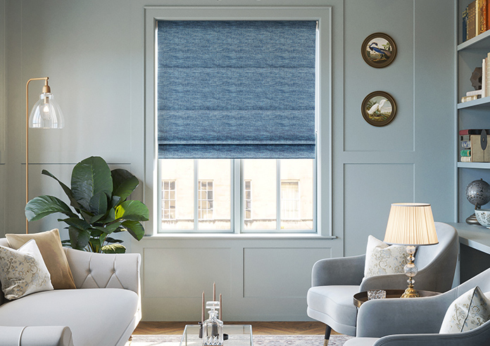 Mirdif, Digital Blue - Twist&Fit Roman Blind - Image 3